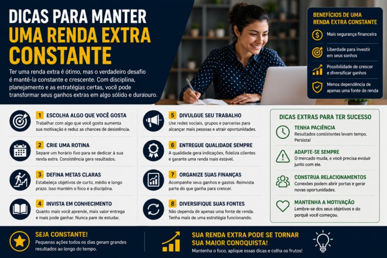 Dicas para manter uma renda extra constante