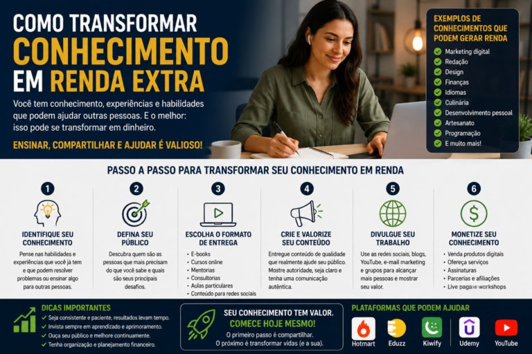 Como transformar conhecimento em renda extra