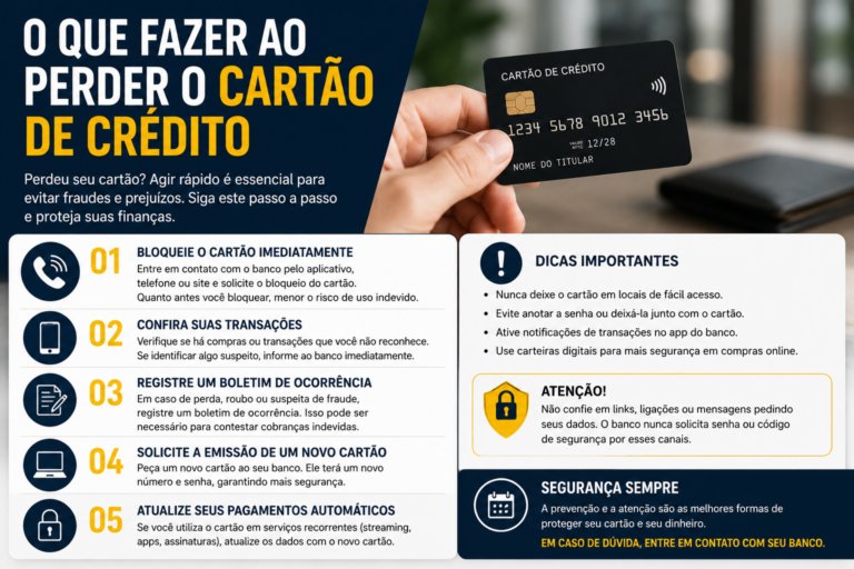 O que fazer ao perder o cartão de crédito