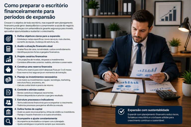 Como preparar o escritório financeiramente para períodos de expansão