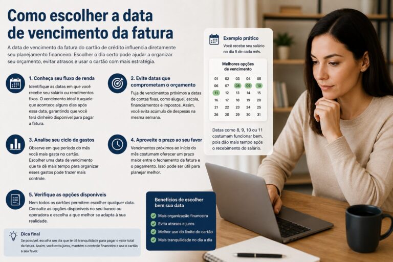 Como escolher a data de vencimento da fatura