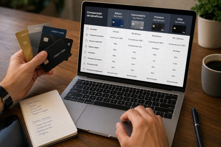Como comparar benefícios de diferentes cartões