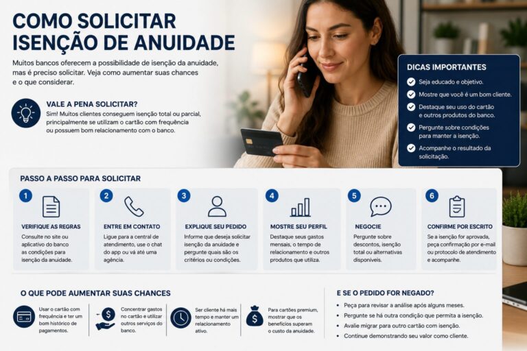Como solicitar isenção de anuidade