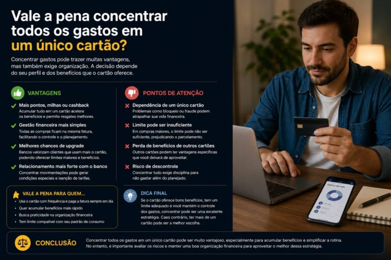 Vale a pena concentrar todos os gastos em um único cartão?