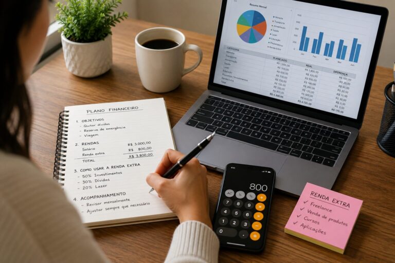 Como criar um planejamento financeiro utilizando renda extra