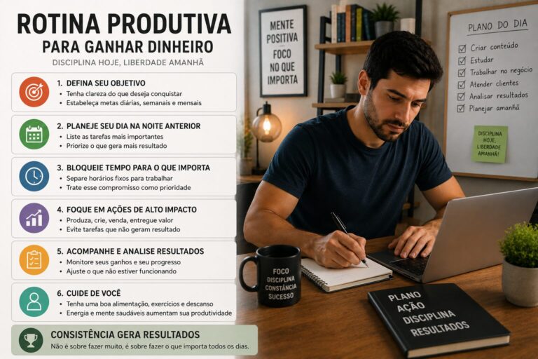 Como criar uma rotina produtiva para ganhar dinheiro