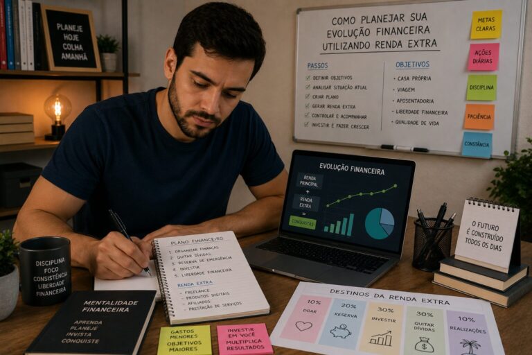 Como planejar sua evolução financeira utilizando renda extra