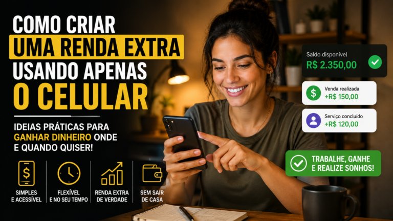 Como criar uma renda extra usando apenas o celular
