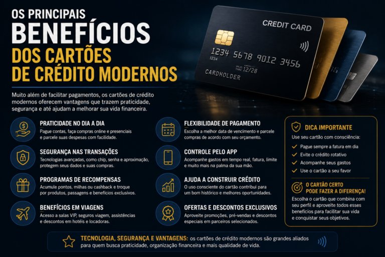 Os principais benefícios dos cartões de crédito modernos