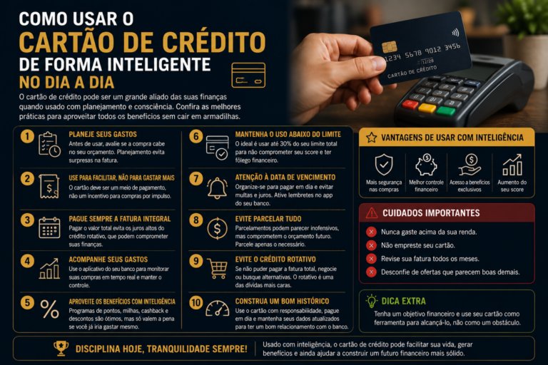 Como usar o cartão de crédito de forma inteligente no dia a dia
