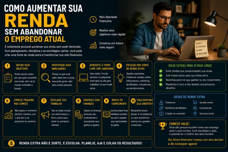 Como aumentar sua renda sem abandonar o emprego atual