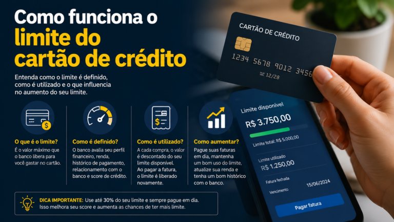 Como funciona o limite do cartão de crédito
