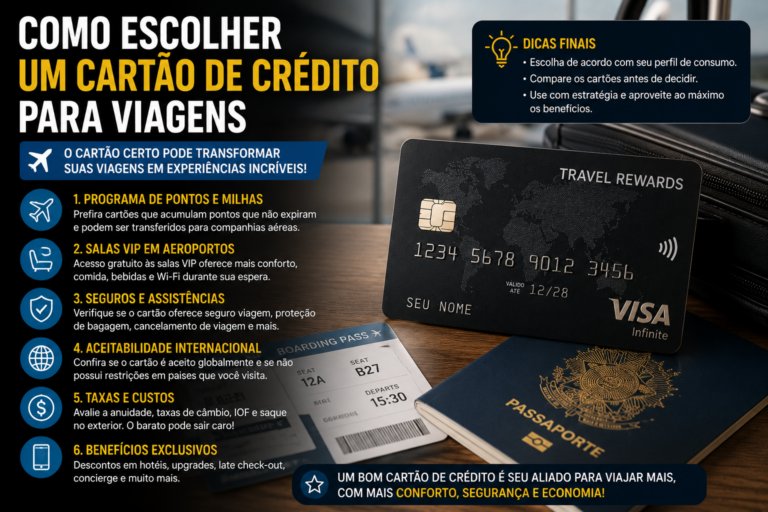 Como escolher um cartão de crédito para viagens