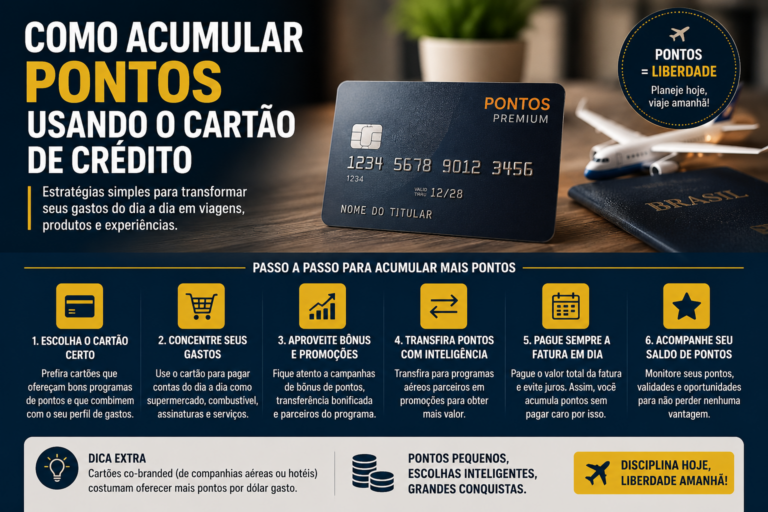 Como acumular pontos usando o cartão de crédito