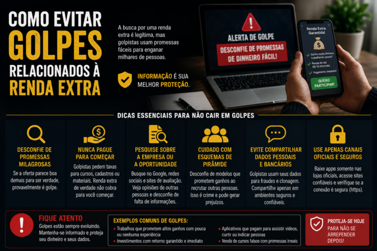Como evitar golpes relacionados à renda extra
