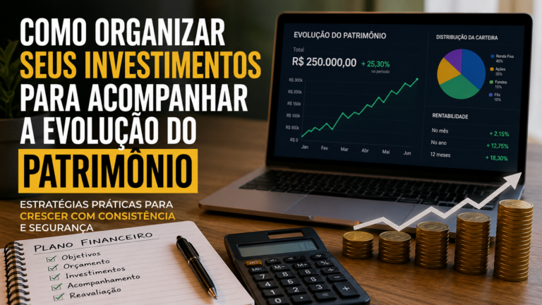Como organizar seus investimentos para acompanhar a evolução do patrimônio