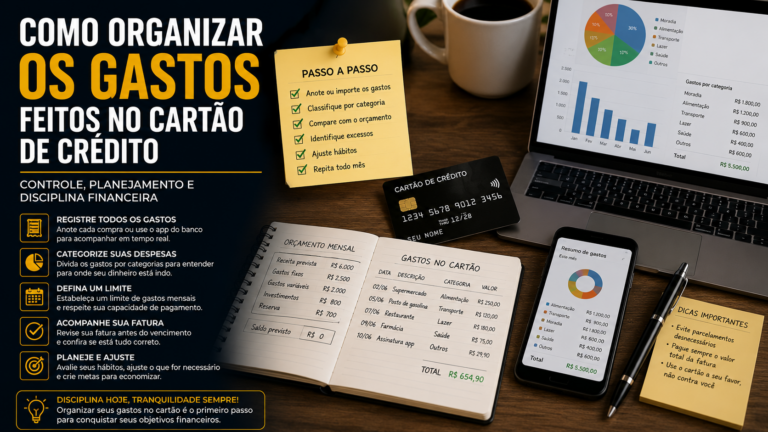 Como organizar os gastos feitos no cartão de crédito