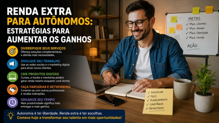 Renda extra para autônomos: estratégias para aumentar os ganhos