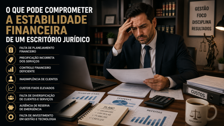 O que pode comprometer a estabilidade financeira de um escritório jurídico