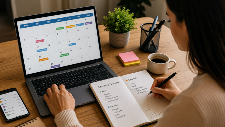 Como criar um calendário financeiro para organizar vencimentos