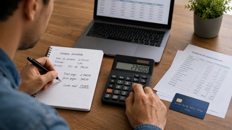 Como calcular o custo real de uma compra parcelada