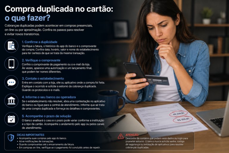 Compra duplicada no cartão: o que fazer?