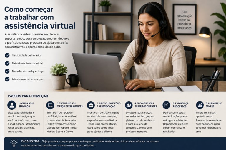 Como começar a trabalhar com assistência virtual