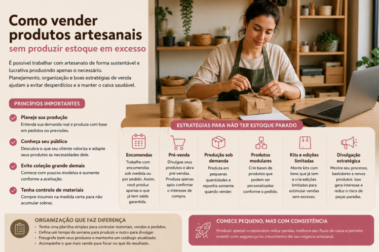 Como vender produtos artesanais sem produzir estoque em excesso