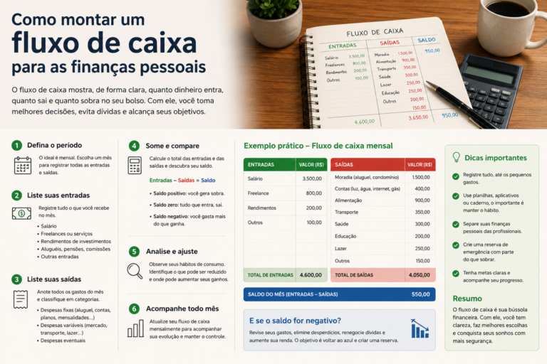 Como montar um fluxo de caixa para as finanças pessoais