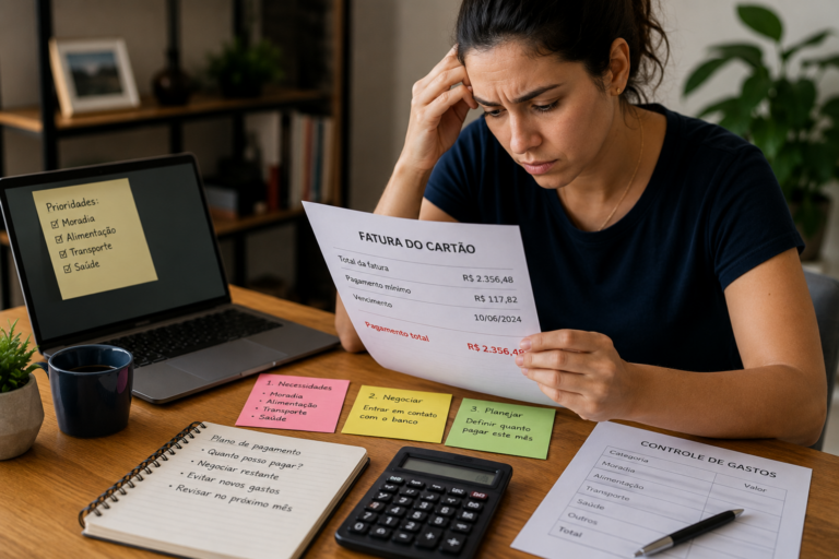 Como organizar o pagamento da fatura em meses de orçamento apertado